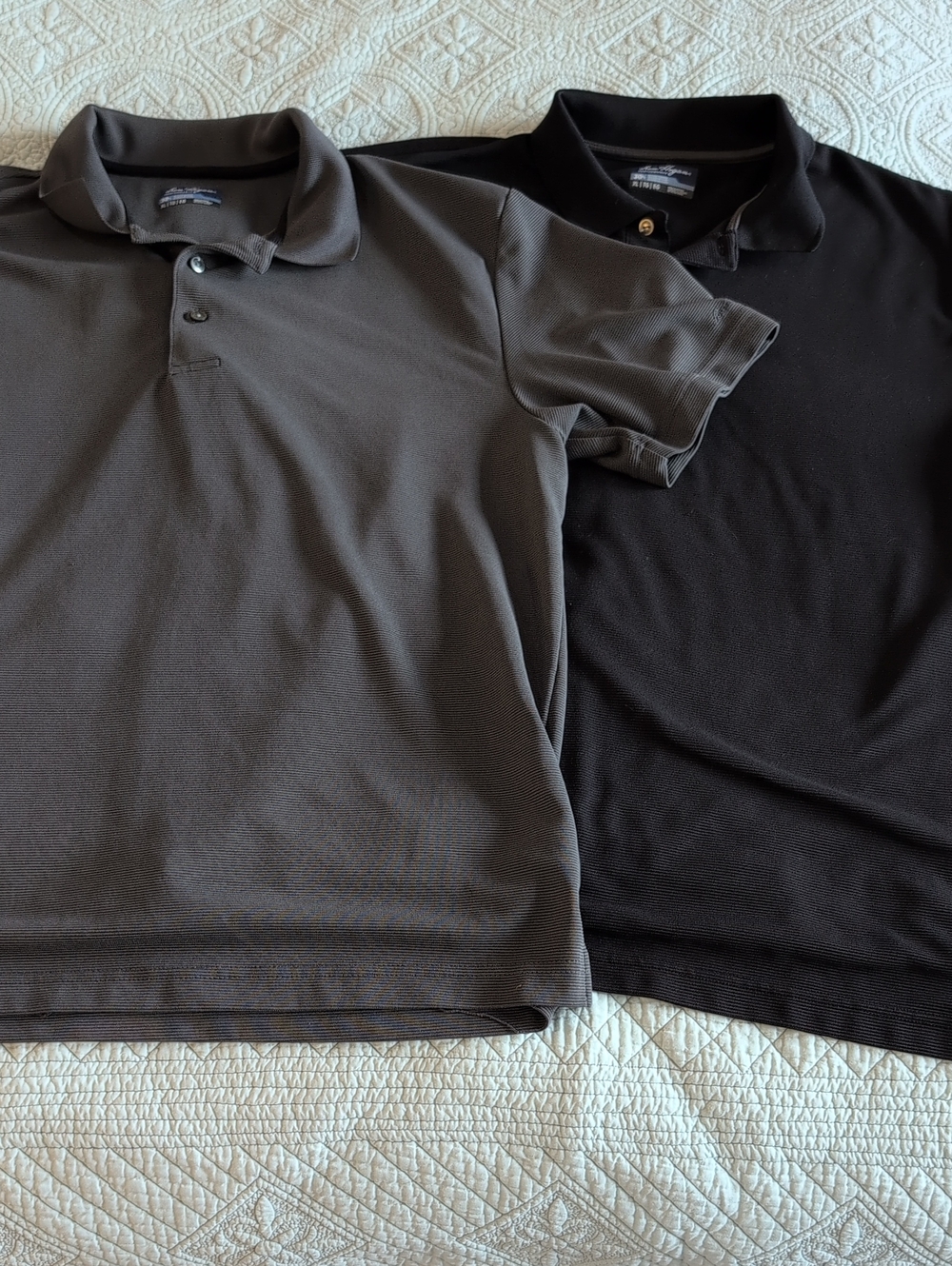 Hogan Men's Polo Pair in Black and Dark Gray